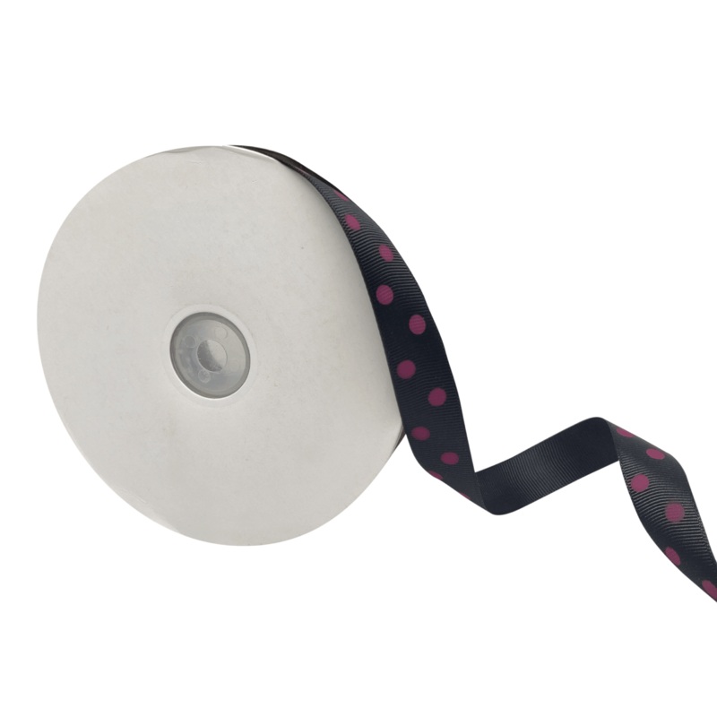 ARIA DOTS | BLACK WITH MAGENTA | 20MM | 45MTR