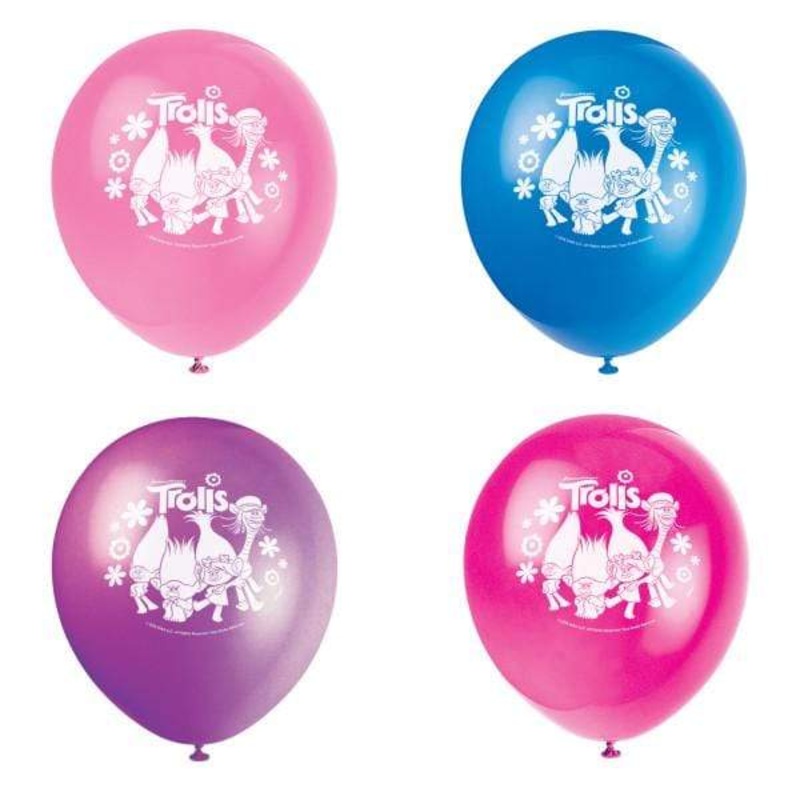 Trolls 12 Latex Balloons (8 count)