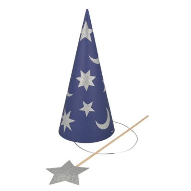 Meri Meri Halloween Wizard Party Hats & Wands | 6 ct