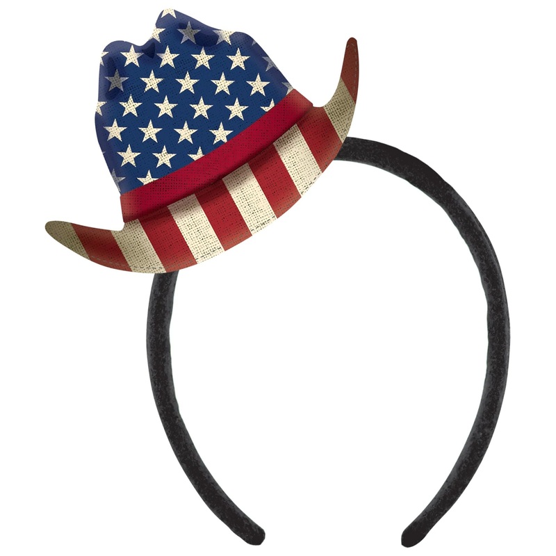 Patriotic Mini Cowboy Hat Headband | 1ct