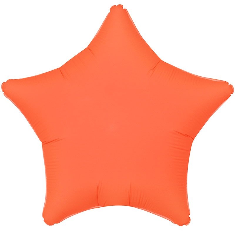 Neon Orange Star Mylar 18" | 1ct