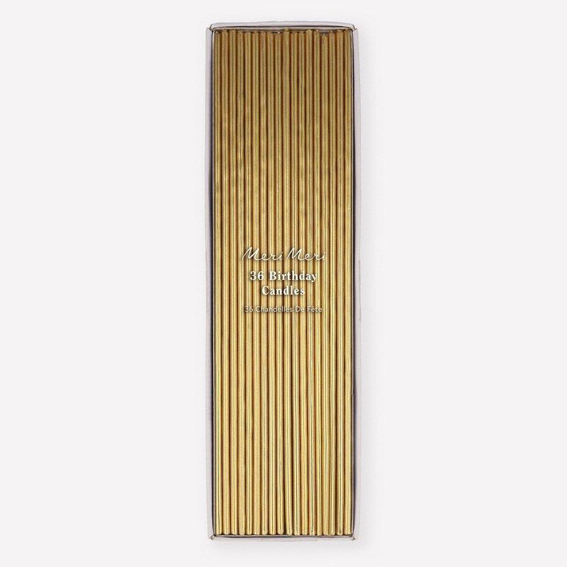 Super Skinny Gold Candles