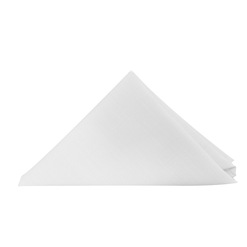 5 pcs/pk Premium Linen-Look Panama Weave 20"x20" Napkin - White