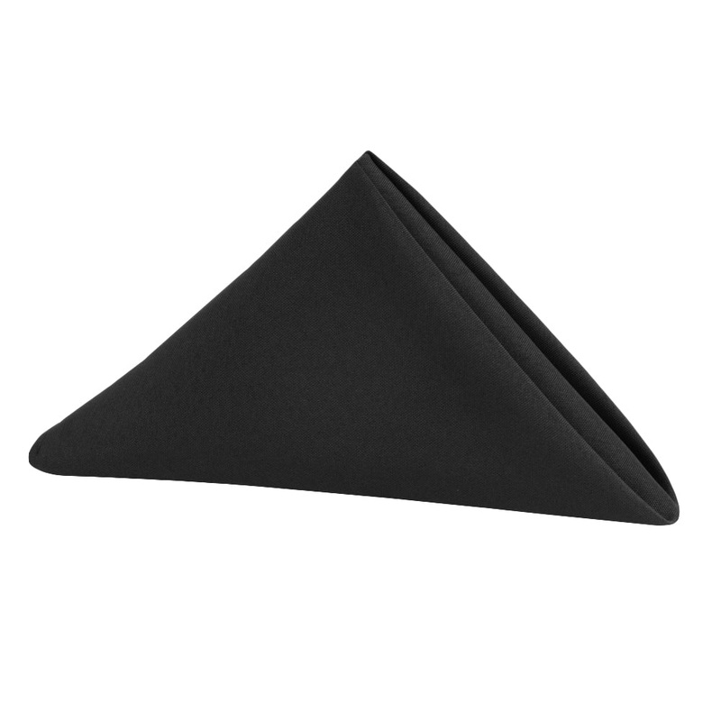 Premium Polyester Napkin 20"x20" - Black