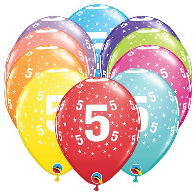 Stars #5-a-round 11 Latex Balloons (6 count)