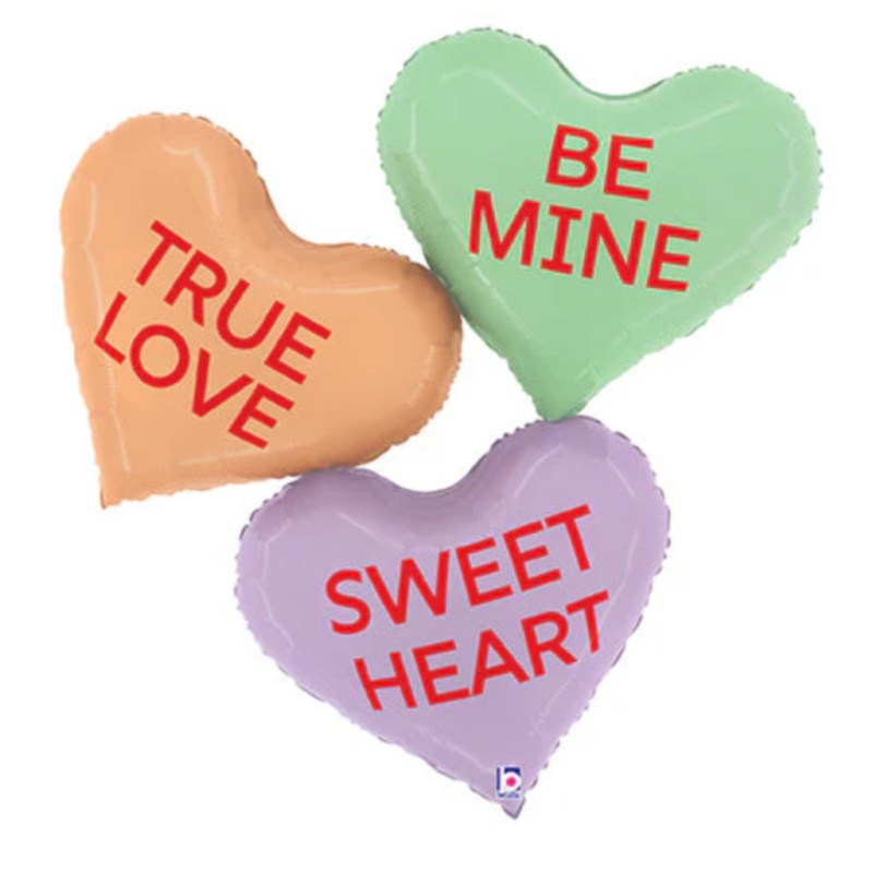 Conversation Hearts Valentine Balloon Helium-Filled (local only)