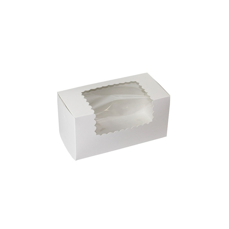 White Cake Box Window 8in x 4in x 4in