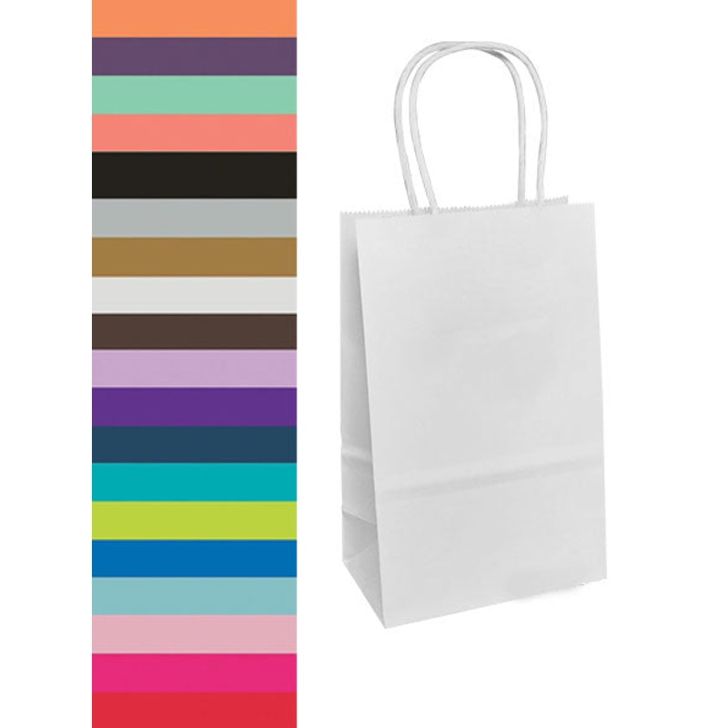 Yellow Small Kraft Paper Bags 8.5 (12 count)