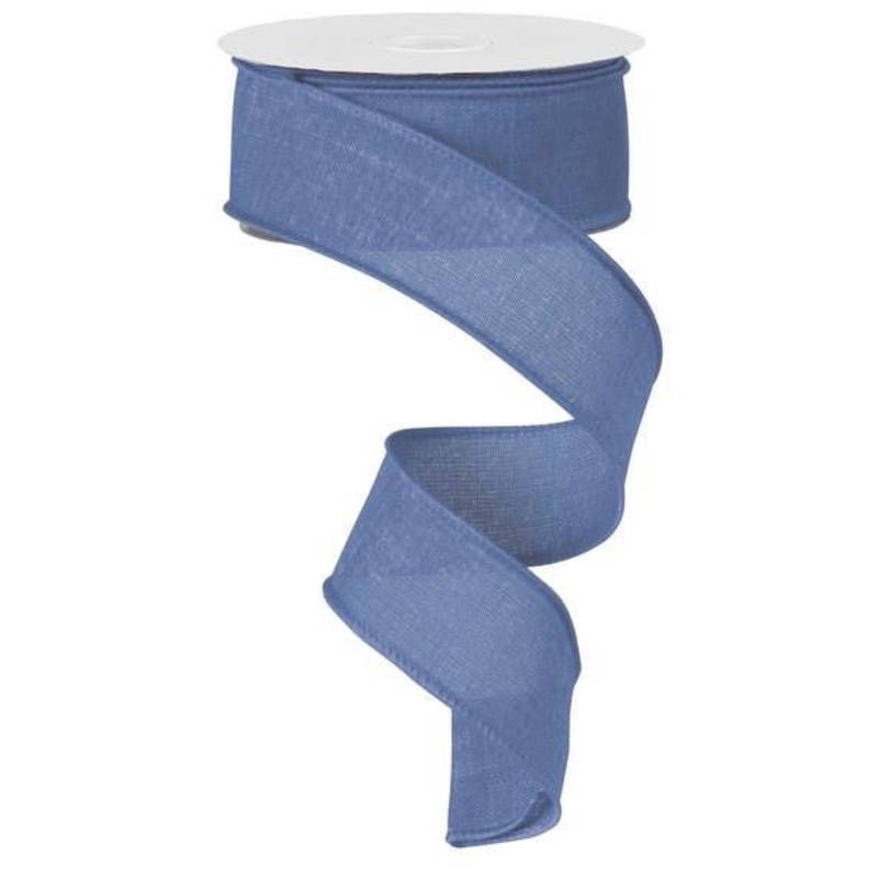 1.5" Denim Blue Royal Faux Burlap Ribbon - 10Yds