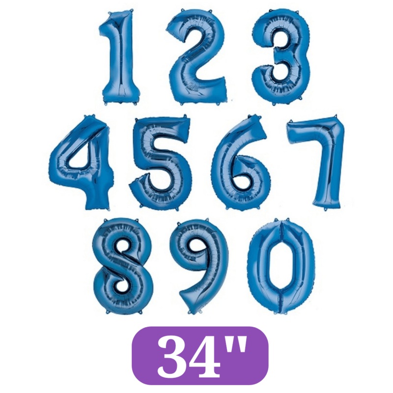 Blue Jumbo Number Balloons 34" | 1 ct 1