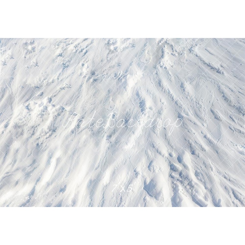 Kate White Snow Abstract Texture Floor Backdrop Designed by Emetselch Microfiber (Printed) 7x5ft - small kids sitting / cake smash