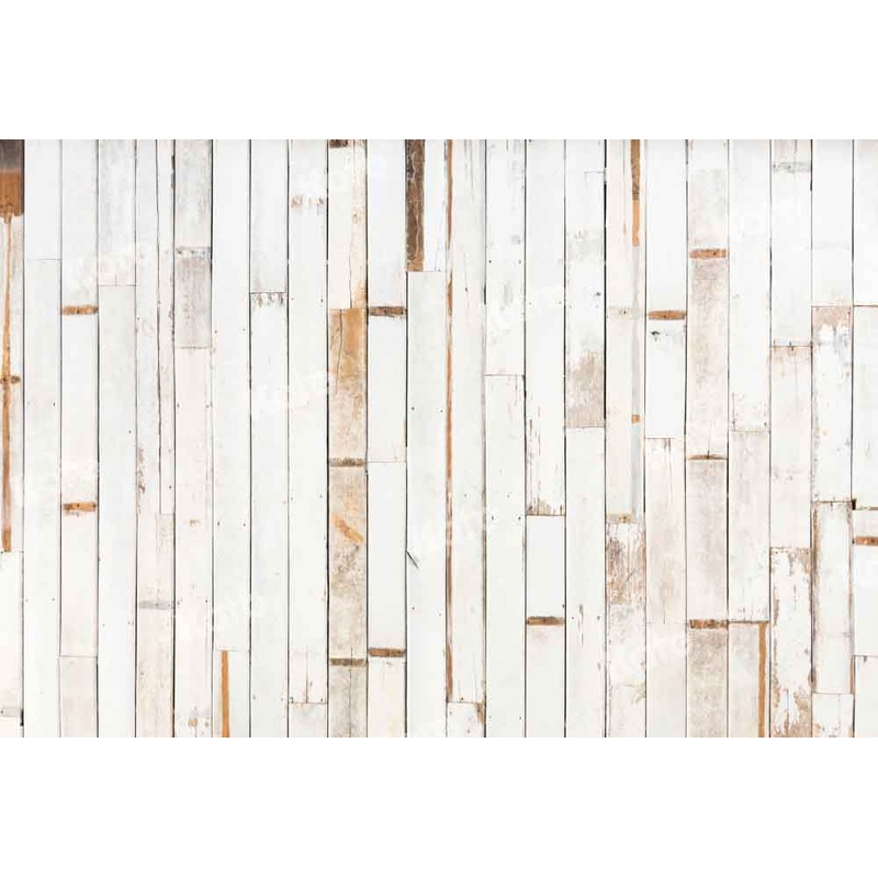 Kate White Wood Grain Backdrop Vintage Designed by Kate Image 7x5ft - small kids sitting / cake smash Microfiber (Printed)