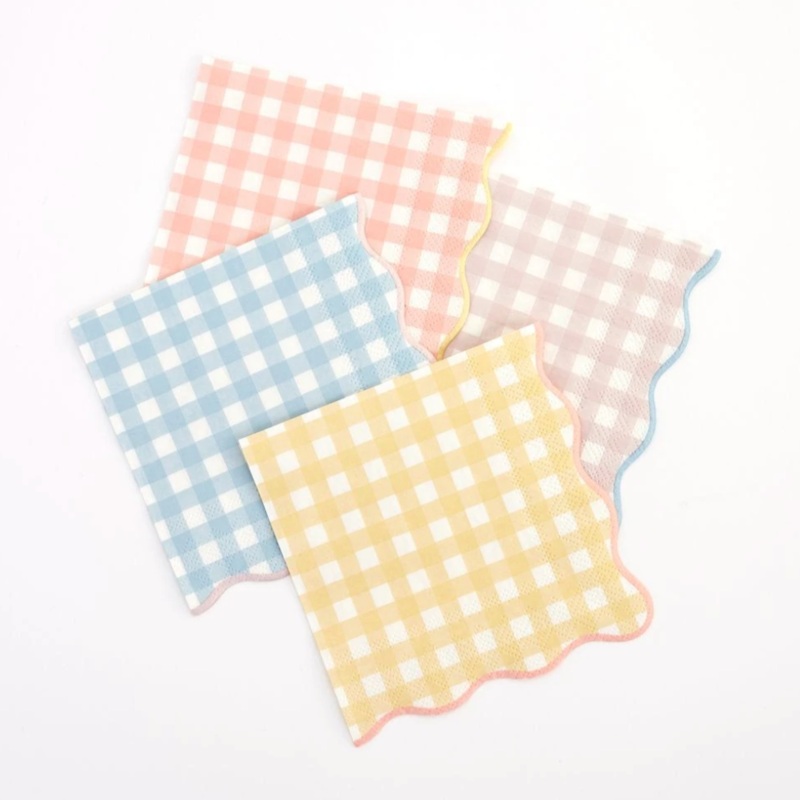 Pastel Gingham Large Napkins
