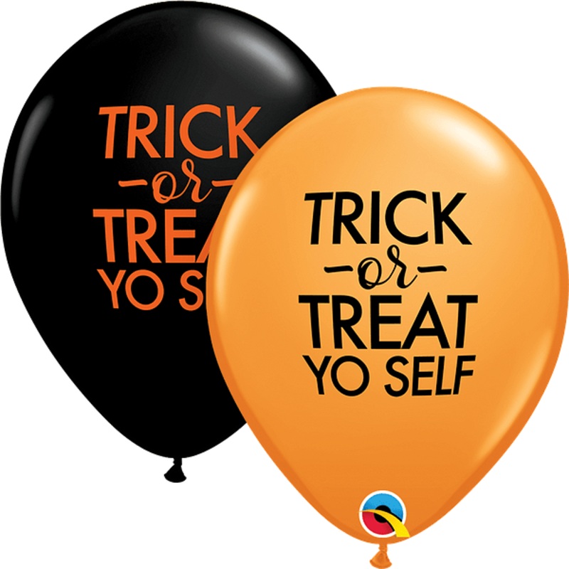 Assorted Simply Trick-or-Treat Yo Self 11 Latex Balloons (50 count)