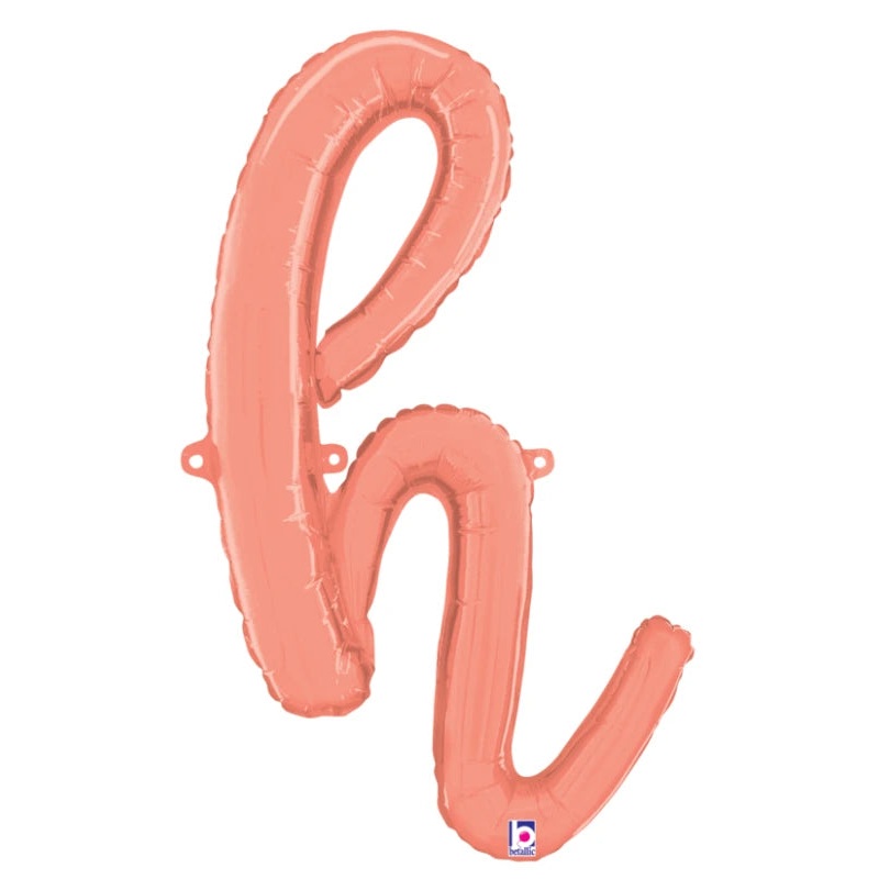 Rose Gold H Script Letter 07085