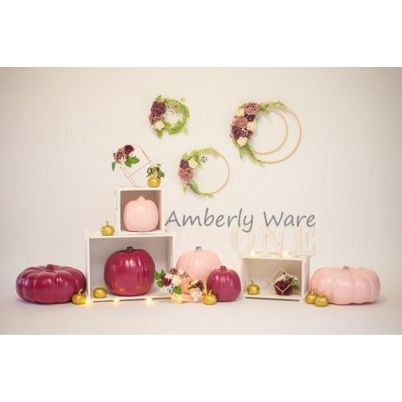 Kate 1st Birthday Pumpkins Backdrop for Photography 5x3ft - newborns and babies Microfiber (Printed)
