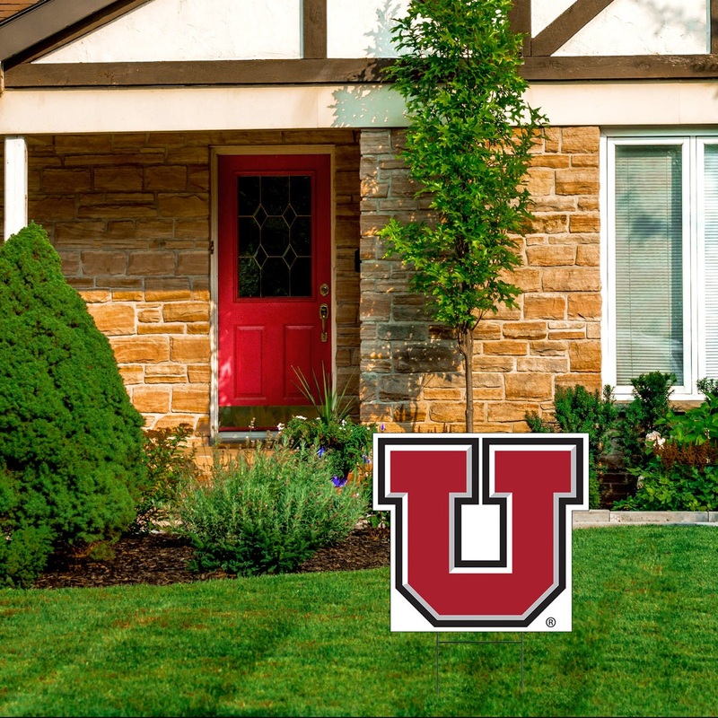 U of U Block U  Shape Cut Yard Sign 23" x 23" | 1 ct