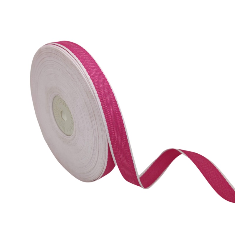 VEGA STRIPES | MAGENTA WITH WHITE | 15MM | 25MTR