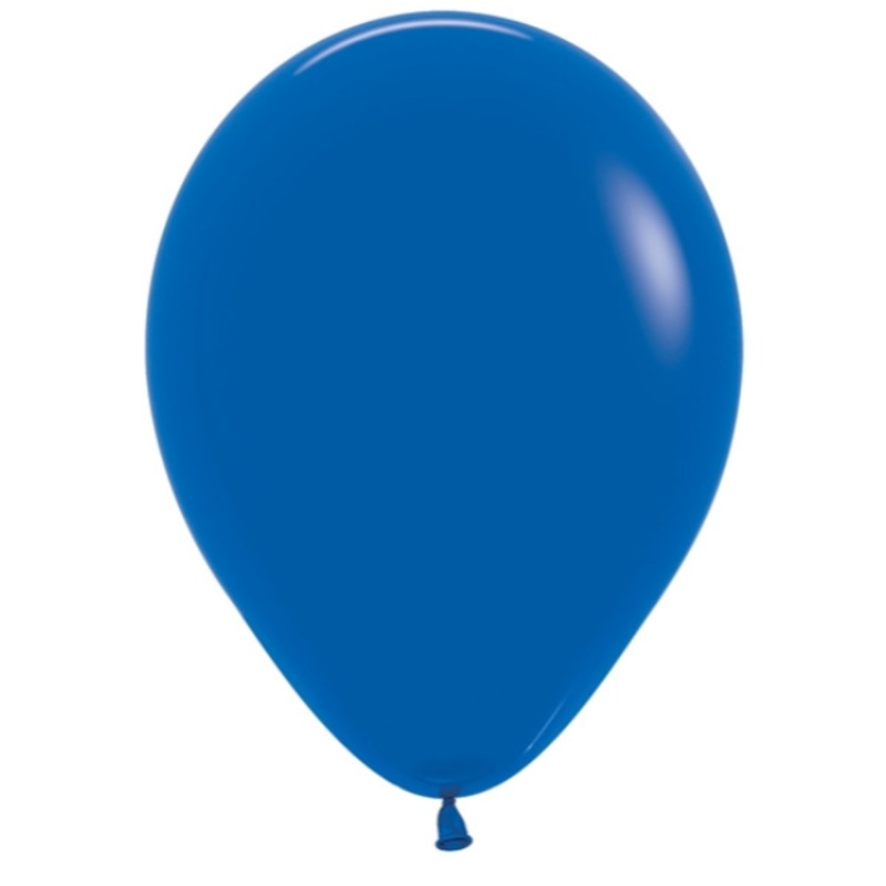 11" Ellie's Royal Blue Inflated with Helium and Ribbon