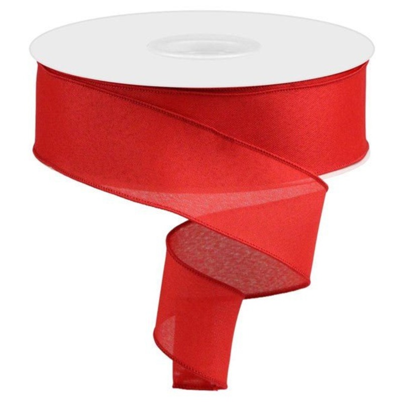 2.5" x 50yd Value Faux Burlap Ribbon: Red