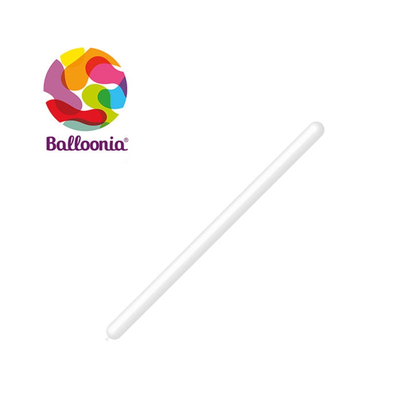 Balloonia 260 Latex Balloon - White - 50ct