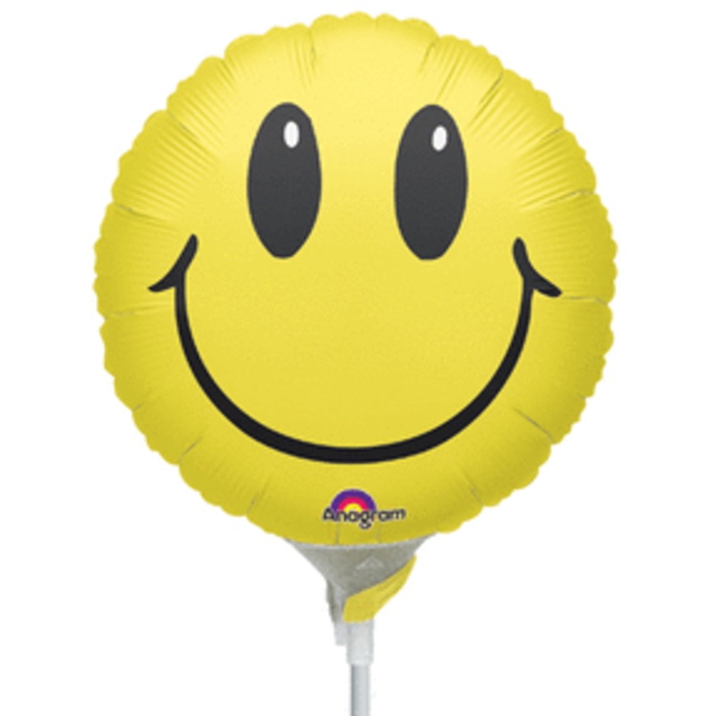 9" Smile Face Yellow (requires heat-sealing)