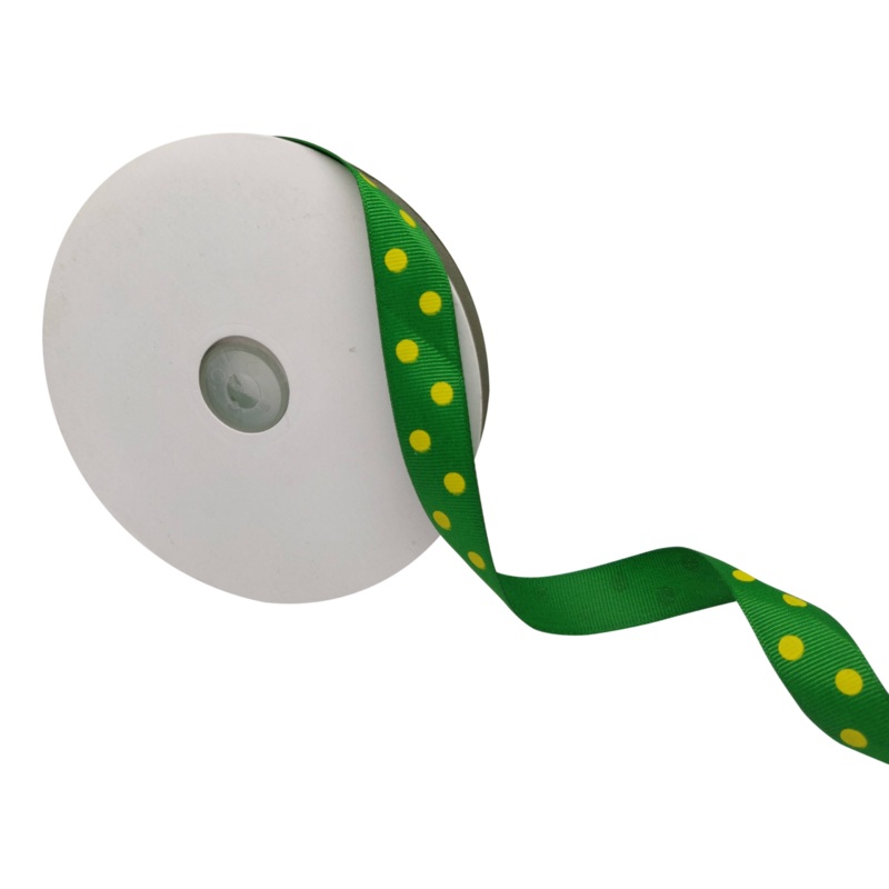 ARIA DOTS | GREEN WITH YELLOW | 20MM | 45MTR