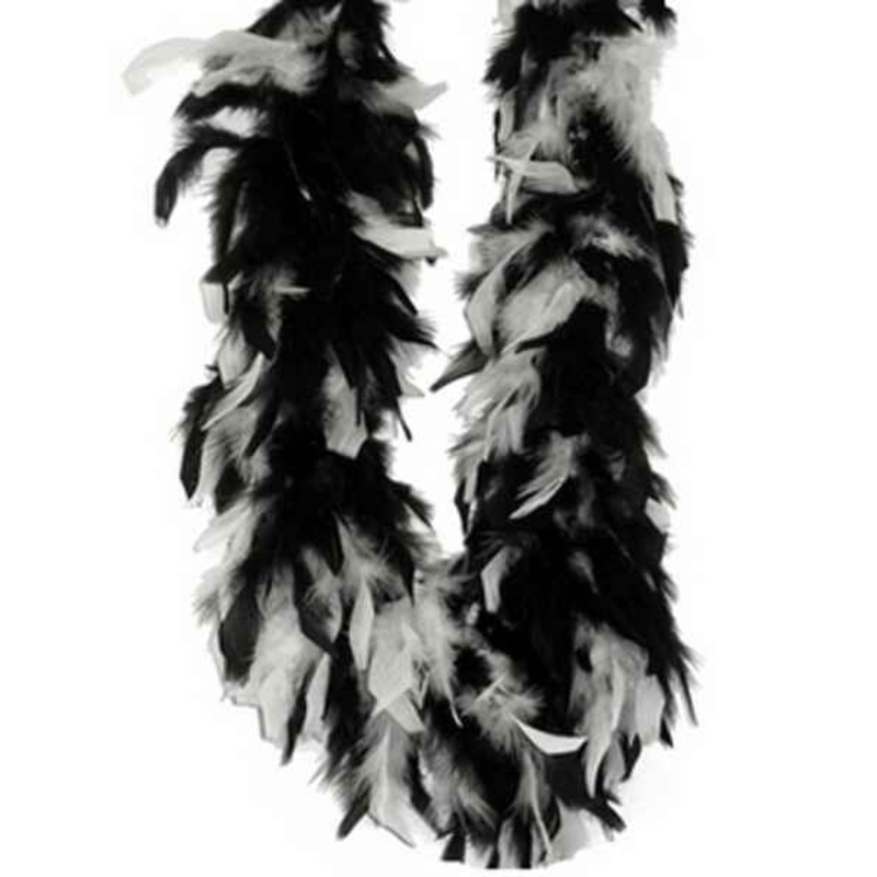 Black & White Feather Boa 72" | 1ct