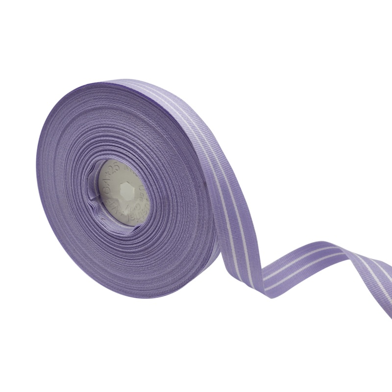 VEGA STRIPES | LAVENDER & CREAM | 15MM | 25MTR