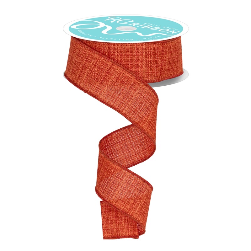 1.5" Cross Check Ribbon: Brick - 10yds