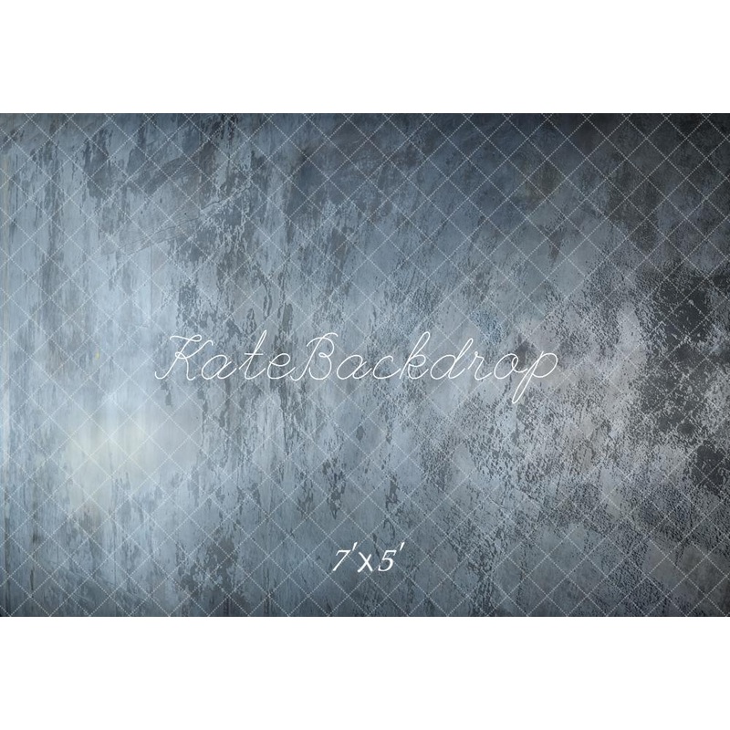 Kate Abstract Blue Retro Wall Floor Backdrop Designed by Kate Image Microfiber (Printed) 7x5ft - small kids sitting / cake smash