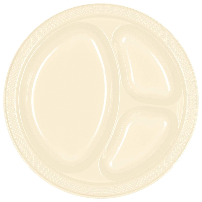 Vanilla Cream 10.25in Divided Plates 20c 25 (20 count)