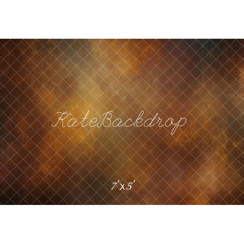 Kate Abstract Dark Brown Orange Strong Texture Backdrop Designed by Kate Image 7x5ft - small kids sitting / cake smash Microfiber (Printed)