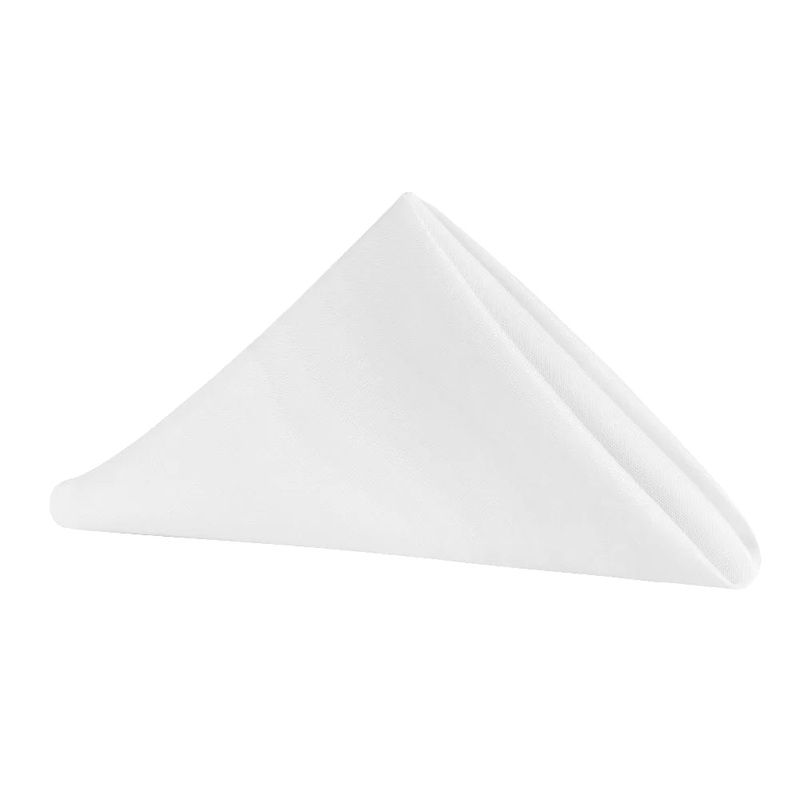 Economy Polyester Napkin 20"x20" - White