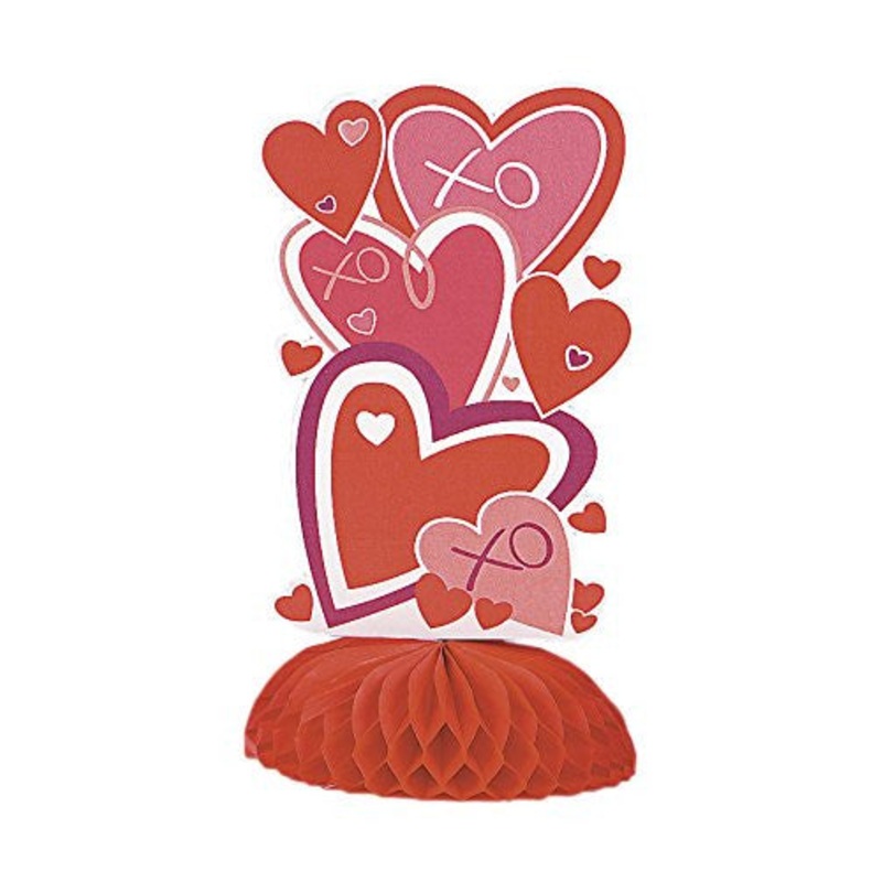 Valentine's Heart Honeycomb Centerpieces (4 count)
