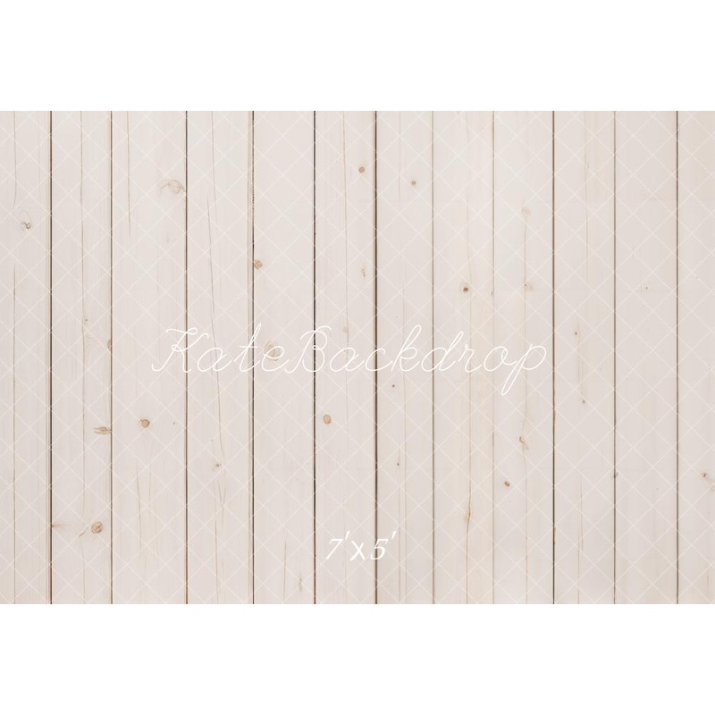 Kate Beige Wood Plank Floor Backdrop Designed by Kate Image Microfiber (Printed) 7x5ft(2.2x1.5m)
