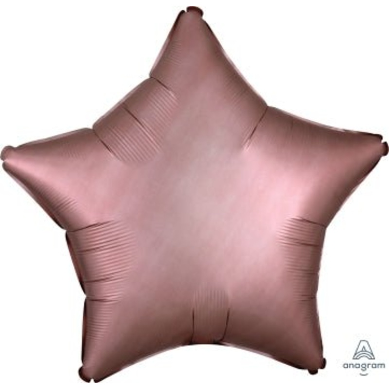 Rose Copper Satin Luxe Star Balloon 18" | 1ct