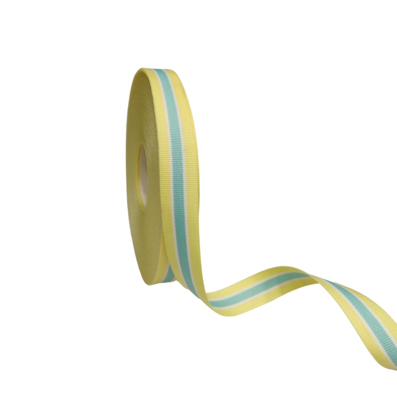 VEGA STRIPES | LEMON & AQUA | 15MM | 25MTR