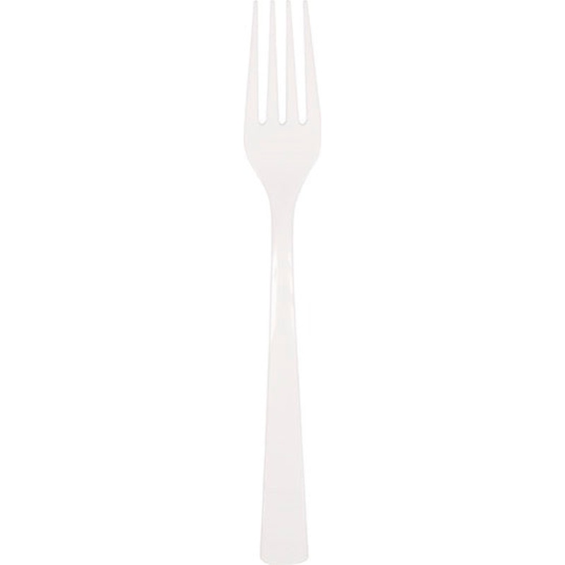 White Plastic Forks 18ct