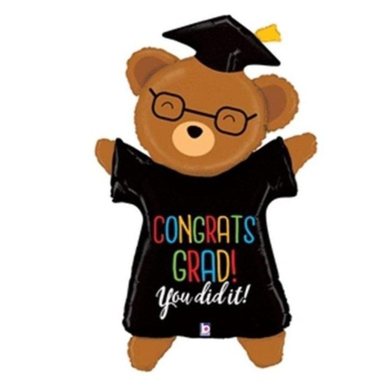 Congrats Bear Grad Balloon Helium-Filled (local only)