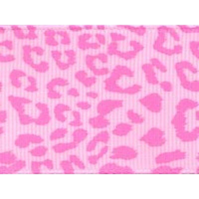 Pink Leopard Grosgrain Ribbon 1.5" | 4yds