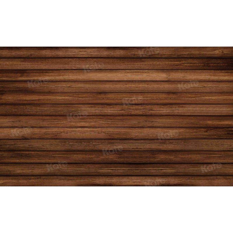 Kate Wood Backdrop Dark Brown Designed by Kate Image 5x3ft - newborns and babies Microfiber (Printed)