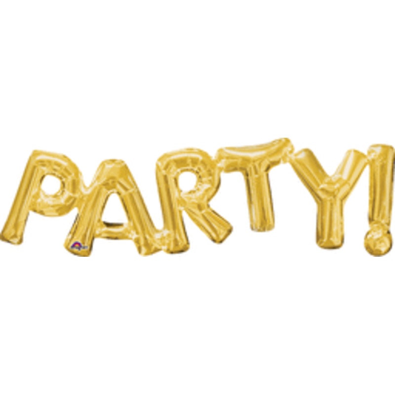 33" Phrase Party Gold