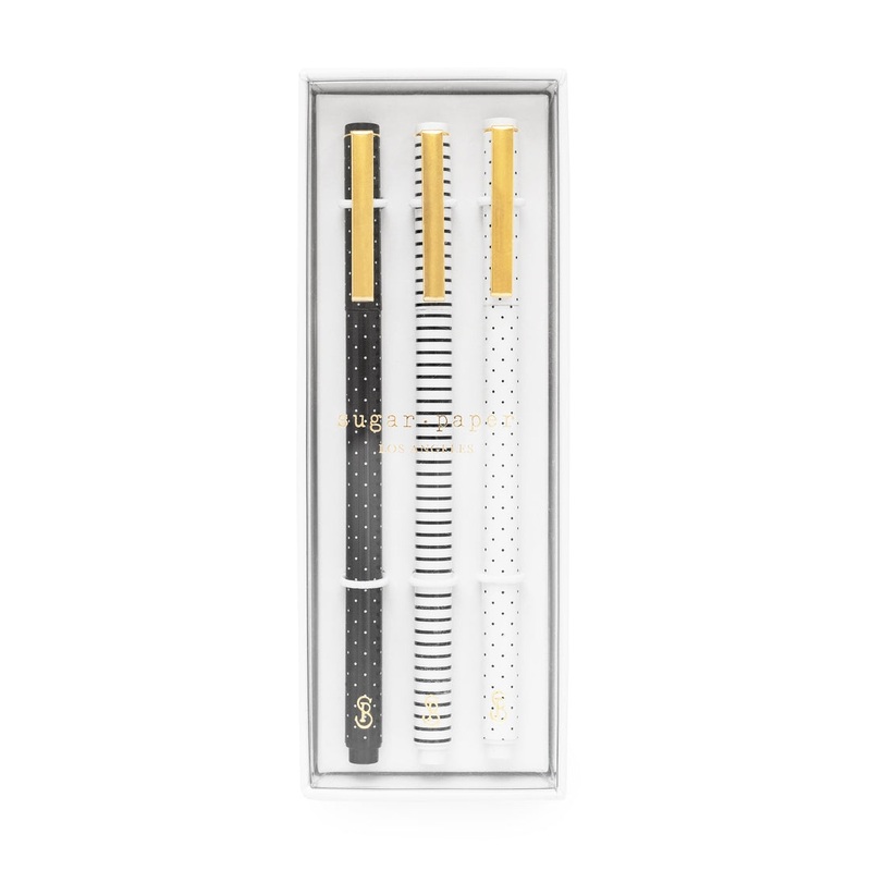 Black & White Set 3 Felt Pens