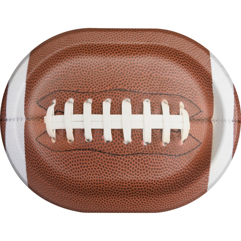 Football Oval Platter Paper Plates 12" | 8 ct