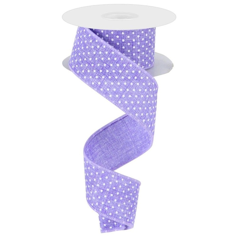 1.5" Raised Swiss Dot Ribbon: Lavender - 10yds