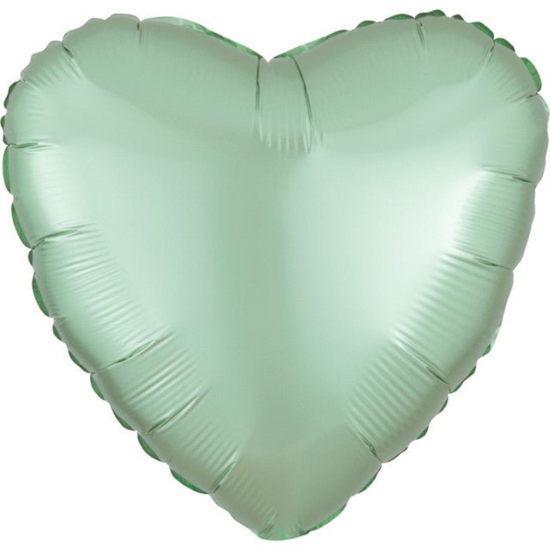 Mint Green Heart Shaped Mylar Balloon 18" | 1 ct