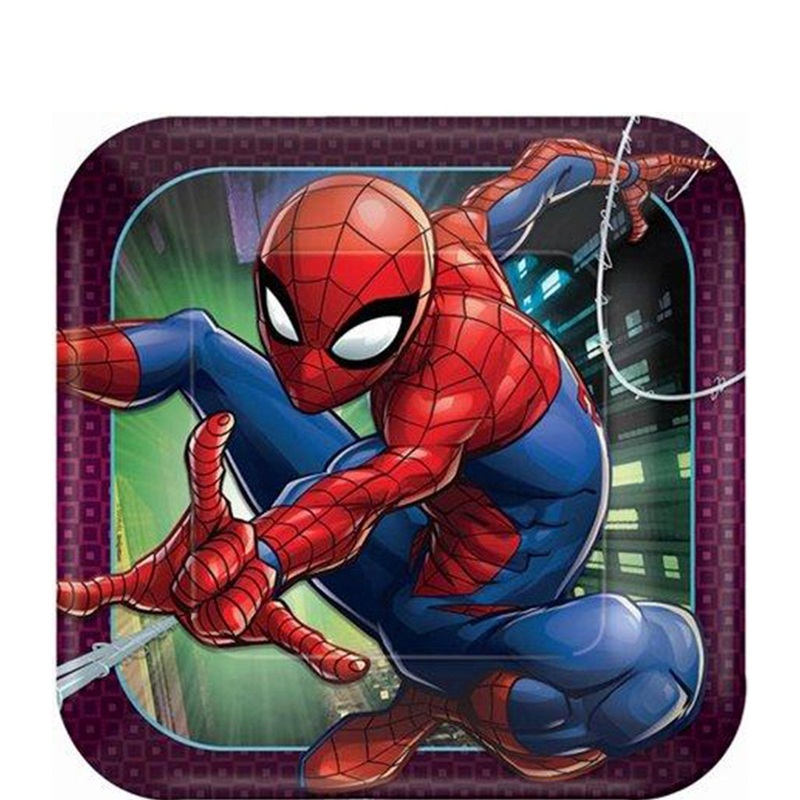 Spider-Man Web Wonder Lunch Plates 9" | 8ct