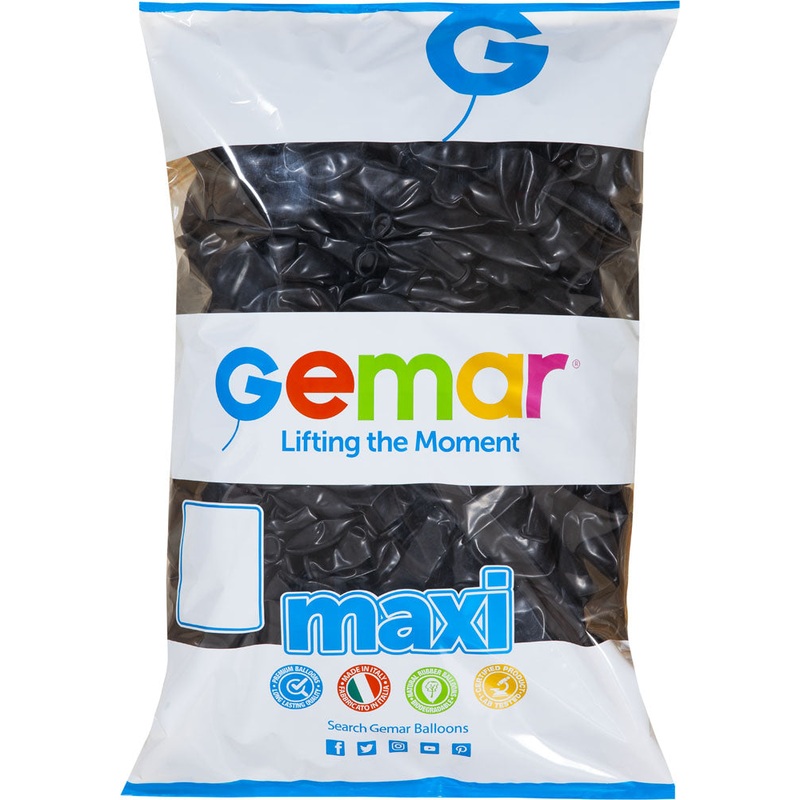 Standard Black 12 Latex Balloons (500 count) Maxi Bag
