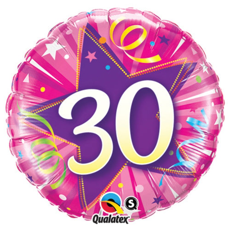 30 Shining Star - Hot Pink 18 Balloon
